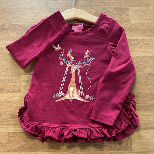 Isaac Mizrahi Reindeer LS Tee - 4T