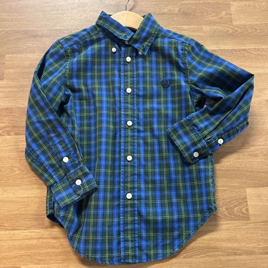 Chaps Plaid LS Button Up - 4