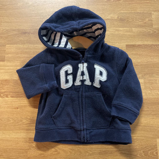 Baby Gap Fleece Zip Hoodie - 12/18m