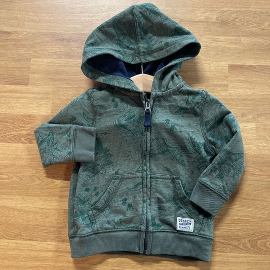 Osh Kosh Dino Zip Hoodie - 9/12m