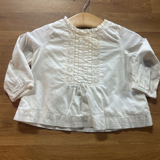 Baby Gap LS Linen Top - 6/12m