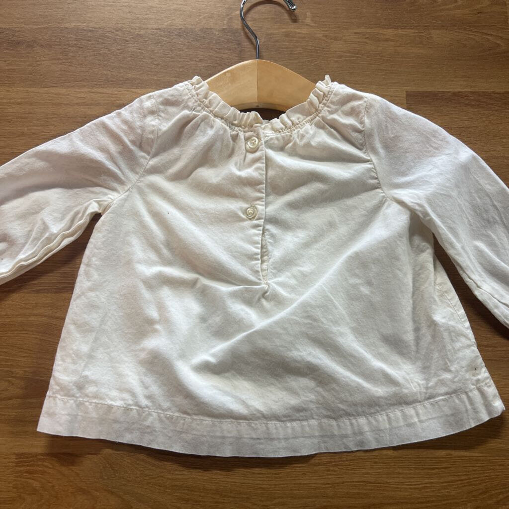 Baby Gap LS Linen Top - 6/12m