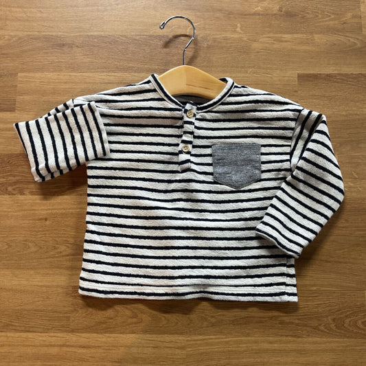 Zara Stripe LS Tee - 9/12m