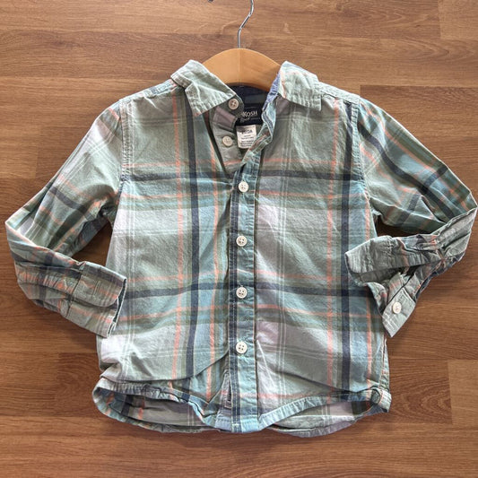 Osh Kosh Plaid LS Button Up - 2T