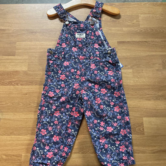 Osh Kosh Floral Overalls - 18m