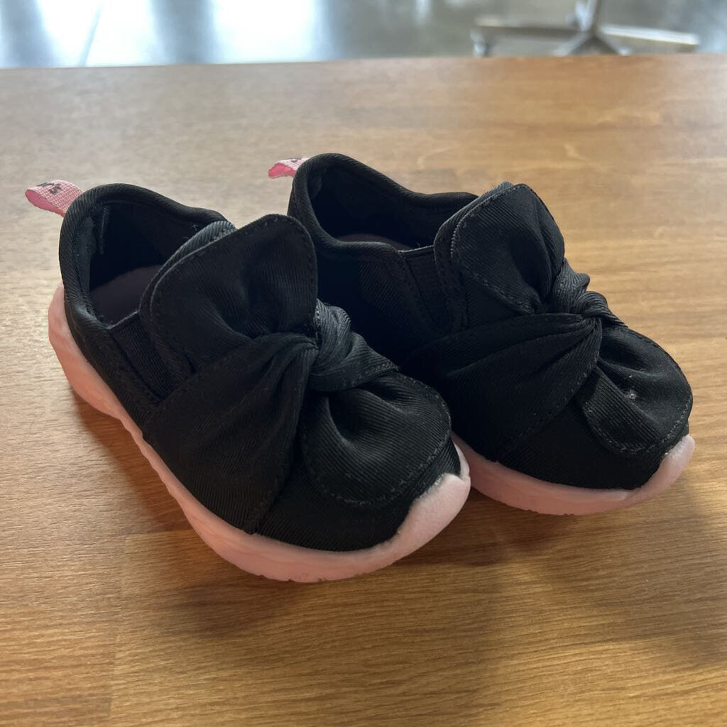 Carter's Black Bow Washable Sneakers - 5