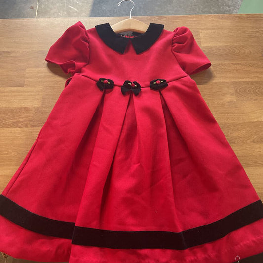 Bonnie Jean Bow Holiday SS Dress - 5