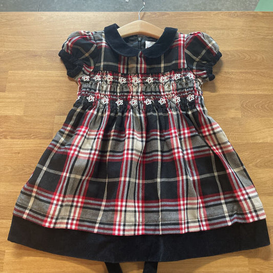 Hanna Andersson Plaid Holiday SS Dress - 5T