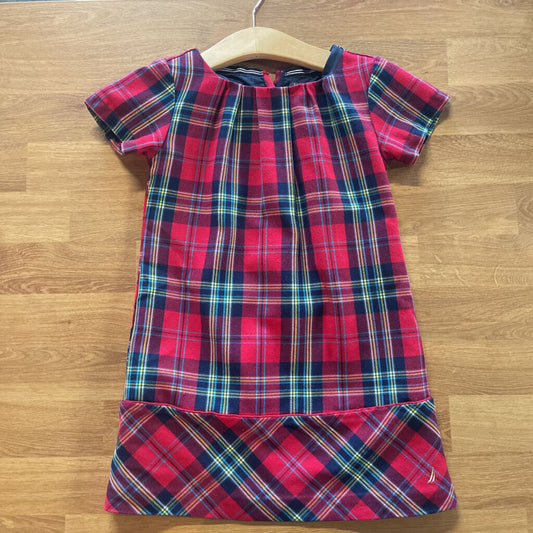 Nautica Plaid SS Dress - 4T