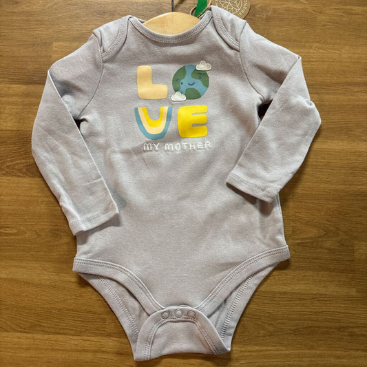 NWT Dip Love Organic Cotton LS Onesie 6-12m