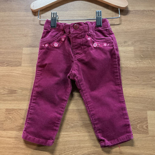 Gymboree Flower Corduroy Pants 6-12M