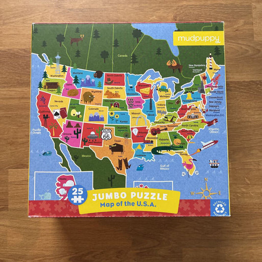 Mudpuppy Jumbo Puzzle USA - 25pc