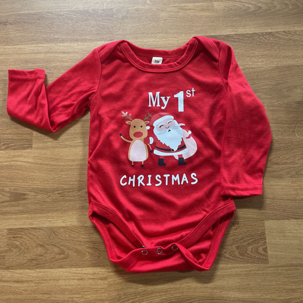 My First Christmas LS Onesie - 3m