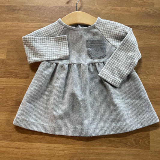 Zara Stripe LS Dress - 6/9m