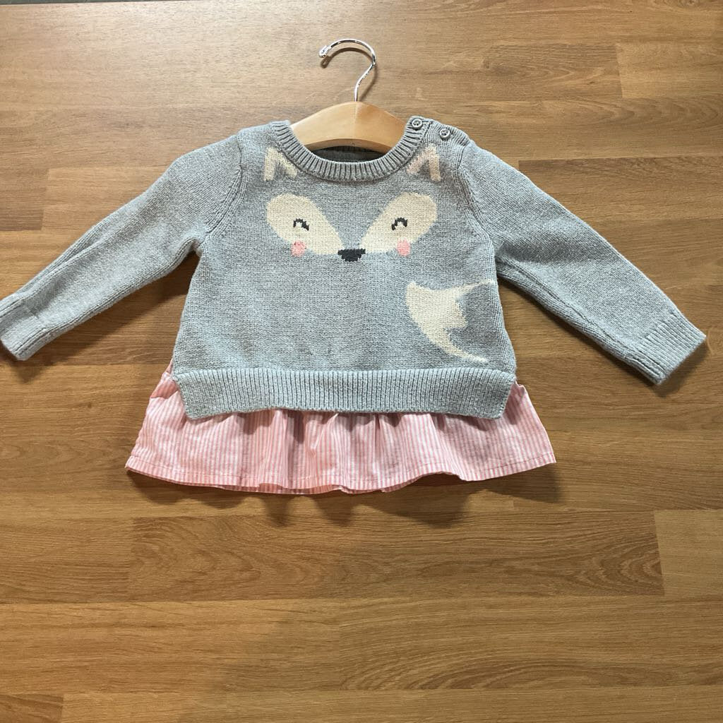 Baby Gap Fox Sweater - 6/12m