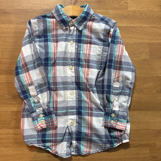 Gap Kids Plaid LS Button Up - 4/5