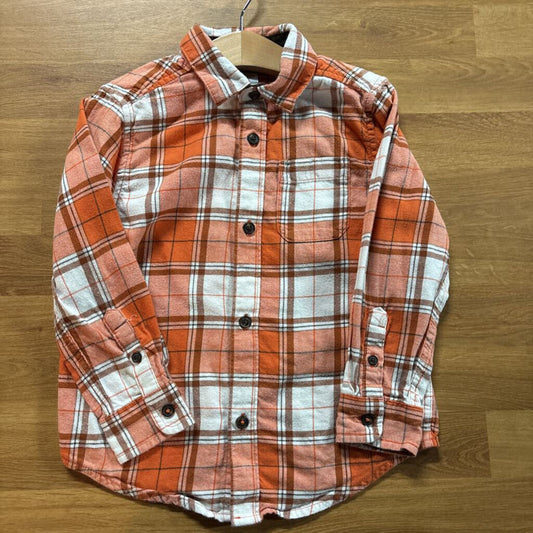 Gymboree Plaid Flannel LS Button Up - 5T