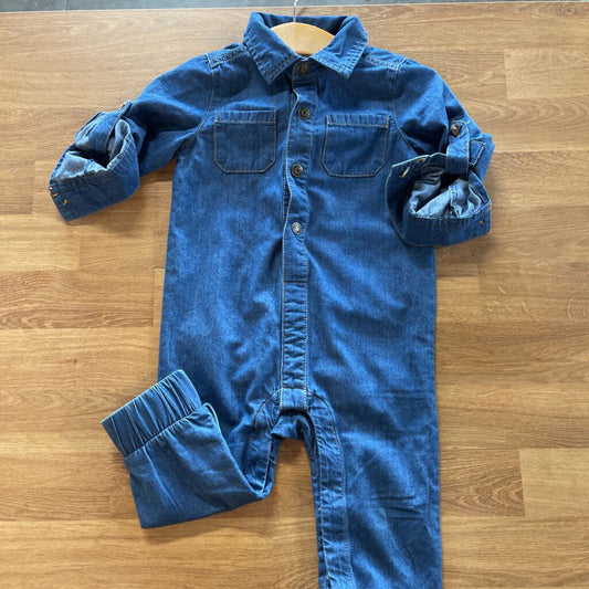 Cat & Jack Chambray Coverall - 12m