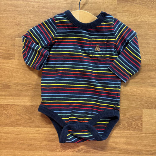 Baby Gap Stripe LS Onesie - 3/6m