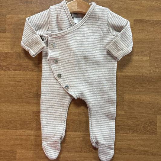 Elegant Baby Stripe Wrap Coverall - 3m