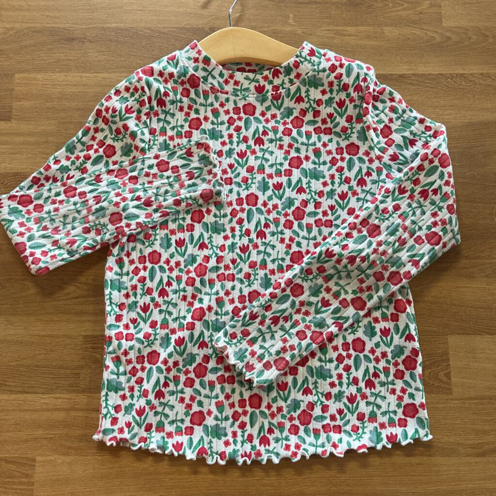 Cat & Jack Floral LS Top - 7/8