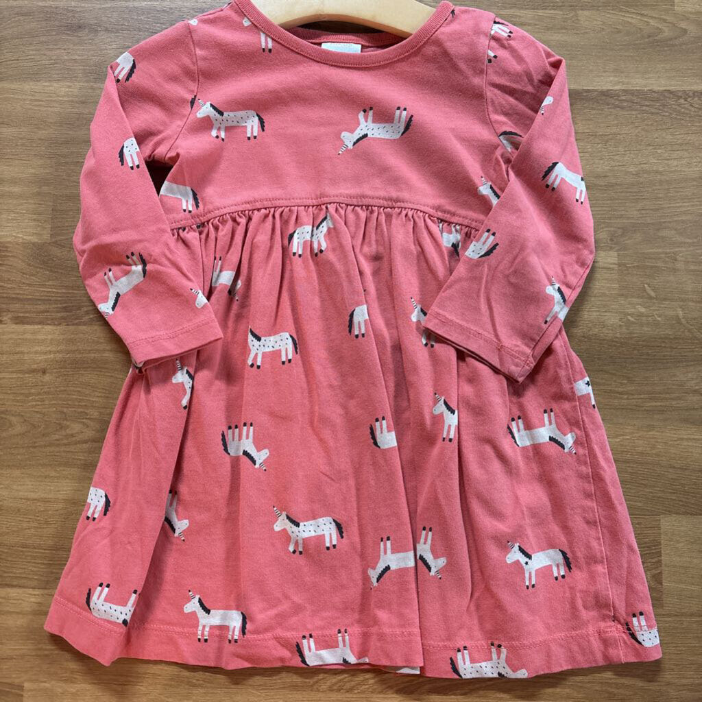 Hanna Andersson Unicorn LS Dress - 2T