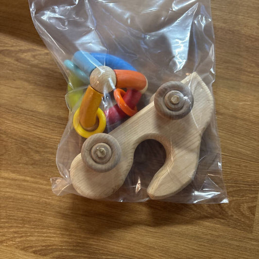 Bag of 2 Wood Toddler Toys