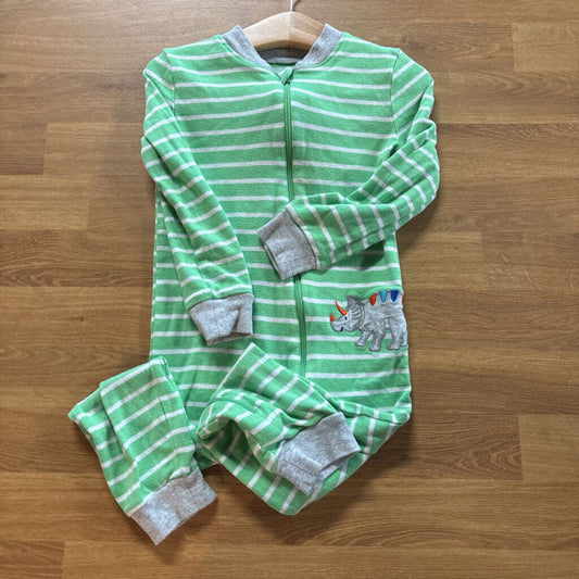 Little Me Dino Stripe Pjs - 4T