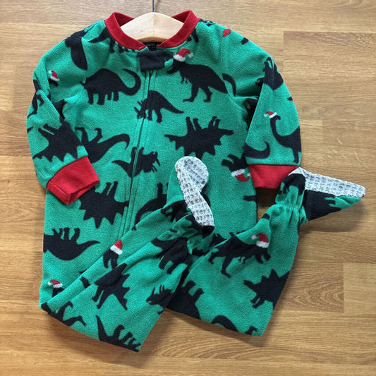 Carter's Holiday Dino Fleece Pjs - 12m