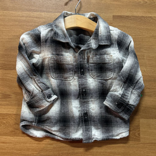 Baby Gap Plaid LS Button Up - 12/18m