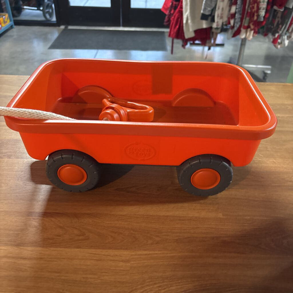 Green Toys Orange Pull Along Wagon