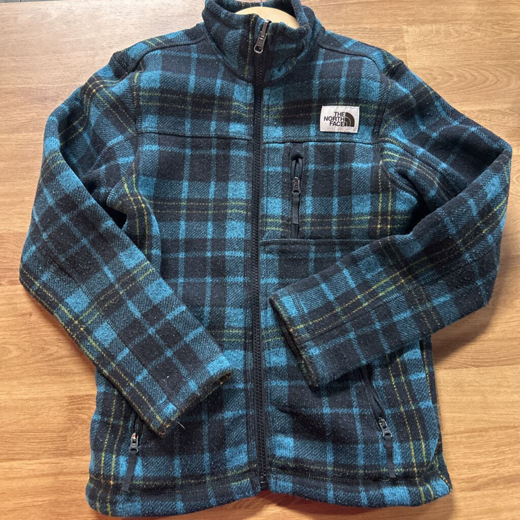 The North Face Plaid Fleece Jacket (wear) - 7/8