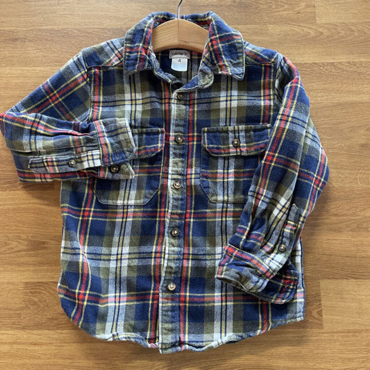 Carter's Plaid LS Button Up - 4