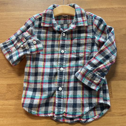 Baby Gap Plaid Flannel LS Button Up - 3