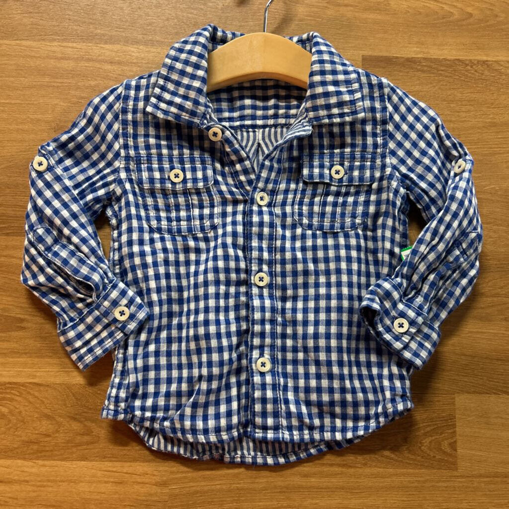 Tucker + Tate Check LS Button Up - 12m