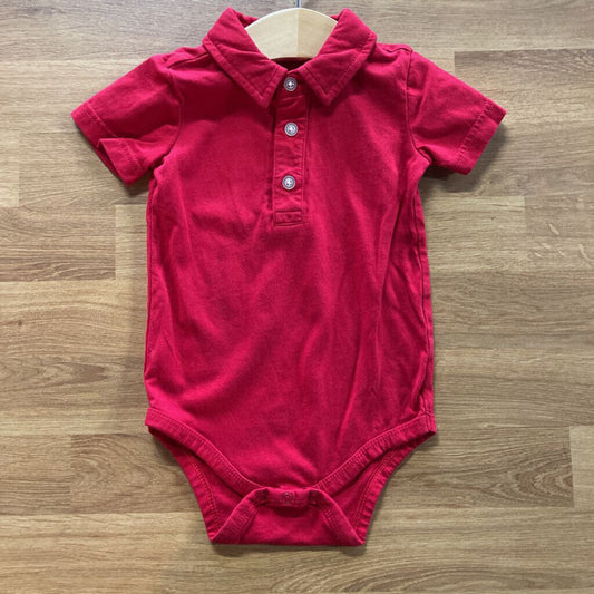 Primary SS Polo Onesie - 9/12m