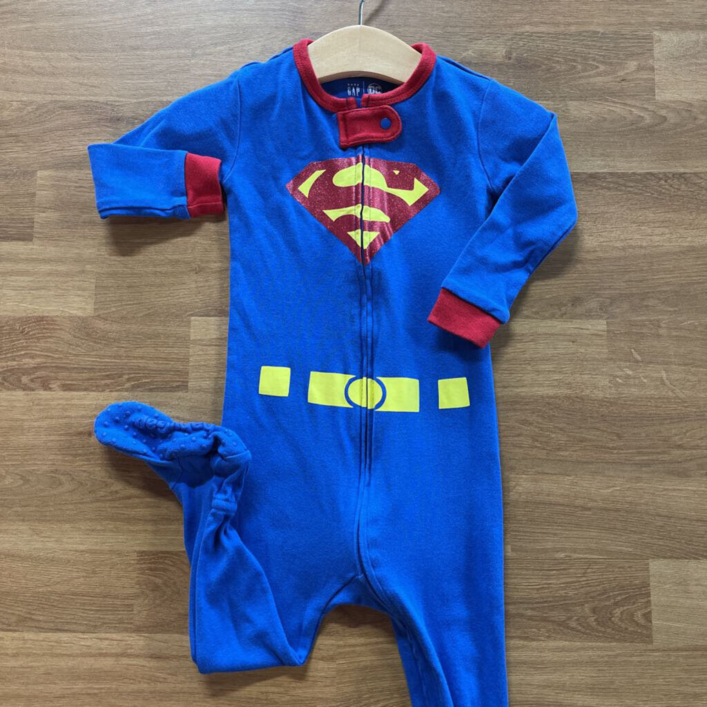 Baby Gap Superman Zip Sleeper - 12/18m