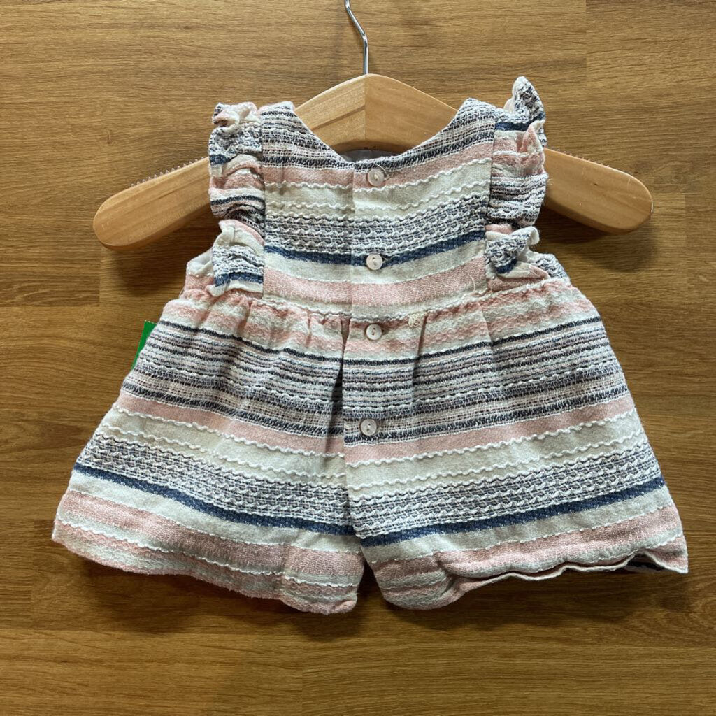 Zara Mini Linen Stripped SS Dress 1-3M