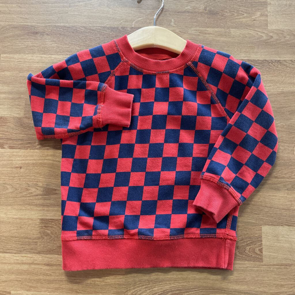 Hanna Andersson Checkered Crewneck 3T