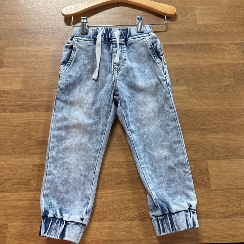 George Hats Acid Wash Pull Up Jogger Jeans 2-3T