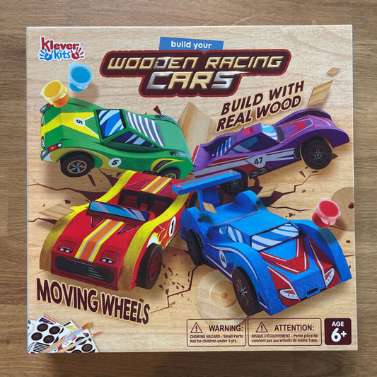 NEW Klever Kits Build Your Wooden Racing Cars