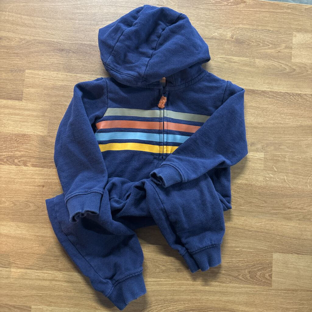 Carter's Stripped Hoodie Coverall 24M