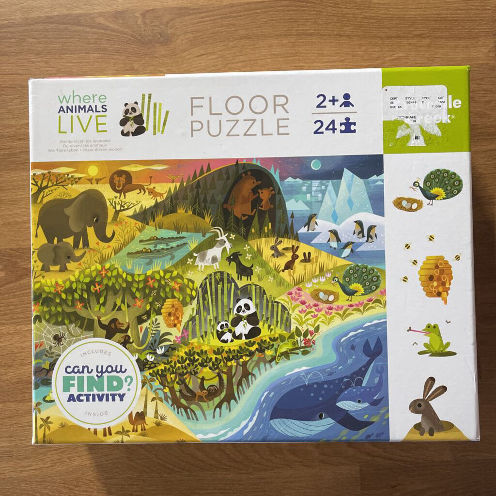 Where Animals Live Floor Puzzle