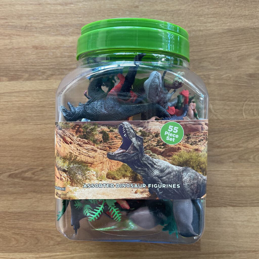 Tub of Assorted Dino Figures