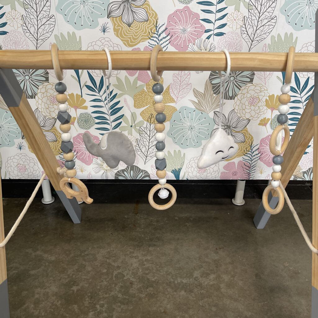 Wood Baby Play Gym - Grey