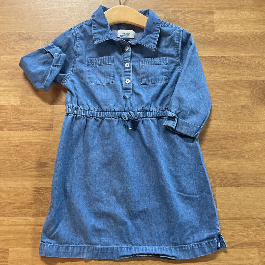 Old Navy Chambray LS Dress - 4T