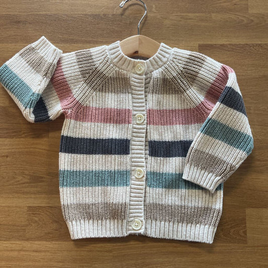 H&M Stripe Cardigan - 18m