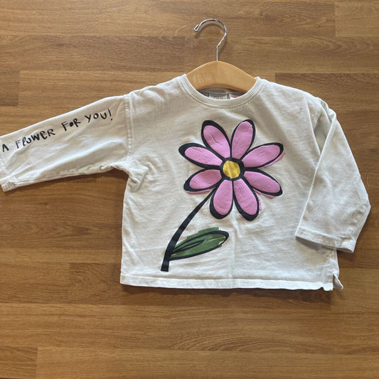 Zara Flower LS Tee - 18/24m