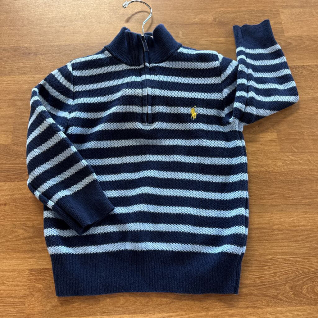 Ralph Lauren Stripped 1/4 Zip Sweater 3T