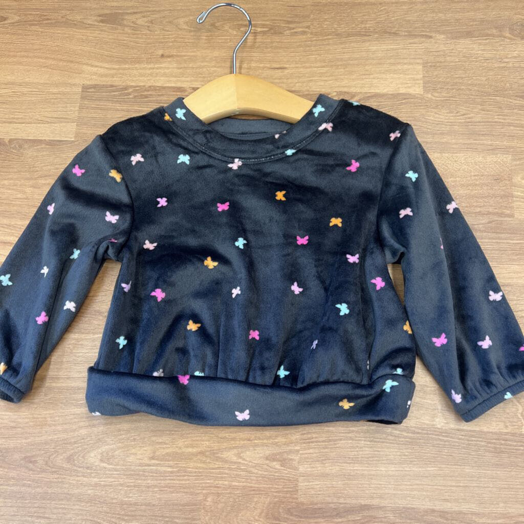 NWT Cat & Jack Butterfly Crewneck - 012m
